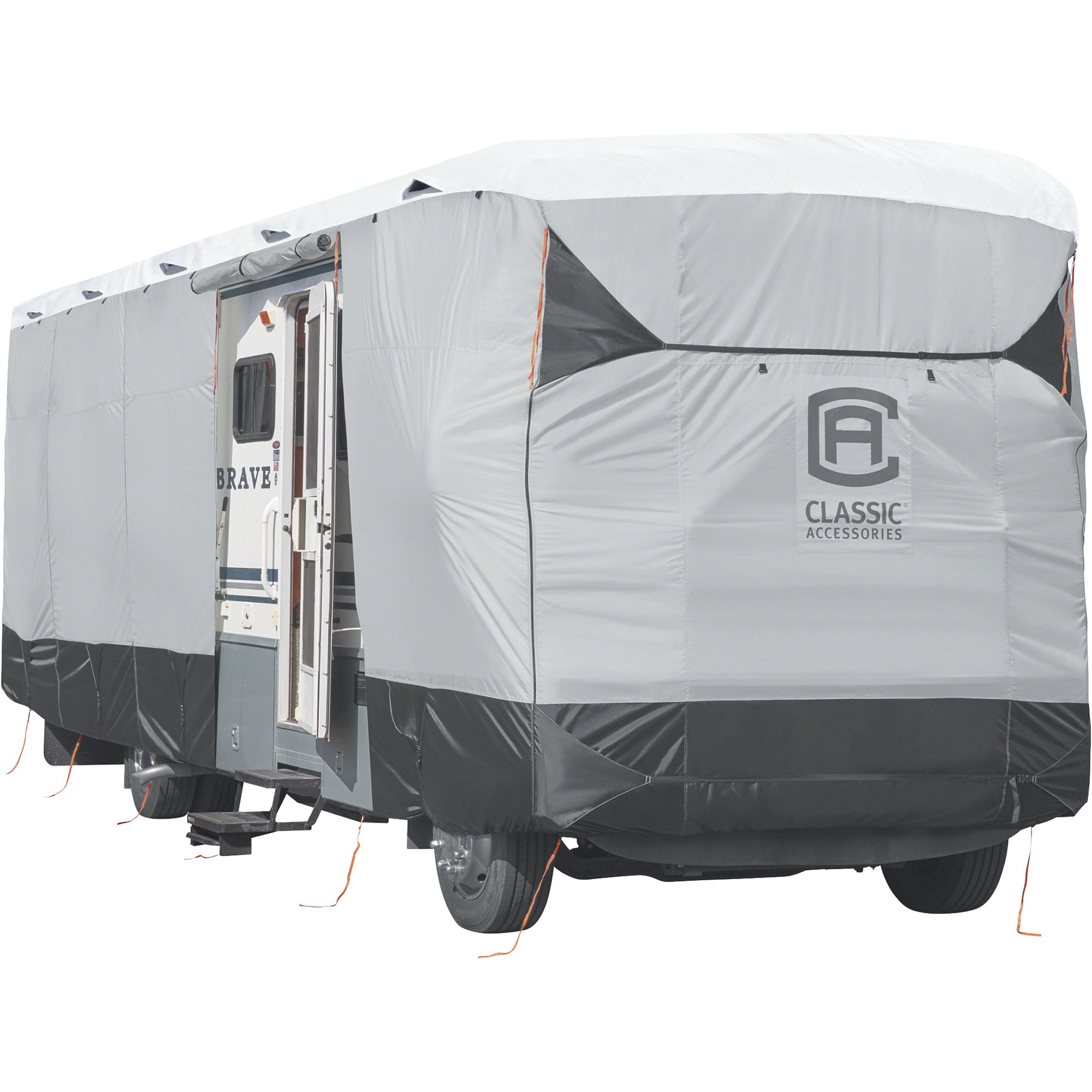 Classic Accessories SkyShield Class A RV Cover — Gray, Fits 20ft.L–24ft.L x 122in. Tall Class A RVs, Model# 80-368-101501-EX
